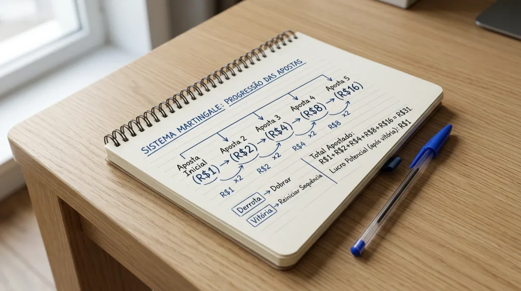Sistemas de apostas desportivas Martingale Fibonacci flat betting estratégias e riscos